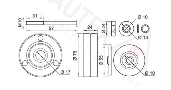 AUTEX Parazīt-/Vadrullītis, Ķīļrievu siksna 654470