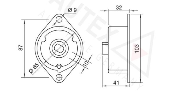 AUTEX Siksnas spriegotājs, Ķīļsiksna 654486