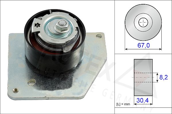 AUTEX Натяжной ролик, ремень ГРМ 654797