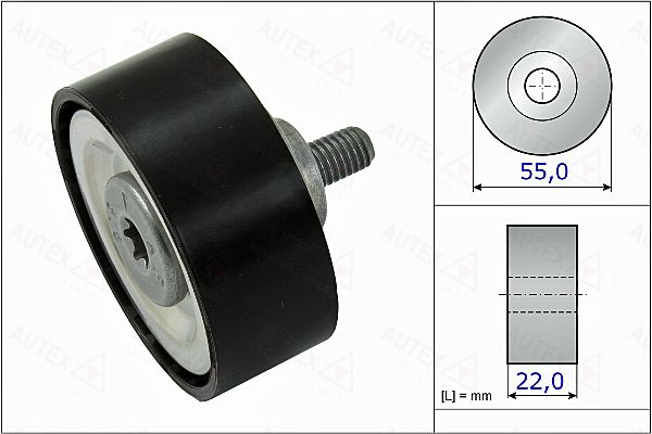 AUTEX Паразитный / ведущий ролик, поликлиновой ремень 655091