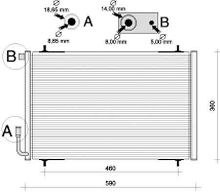 AUTOCLIMA Конденсатор, кондиционер 30311329CP