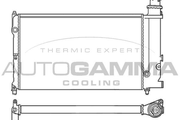 AUTOGAMMA Радиатор, охлаждение двигателя 100163