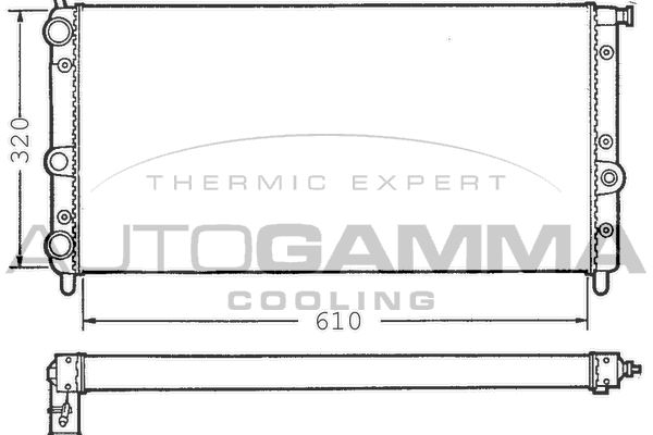 AUTOGAMMA Радиатор, охлаждение двигателя 100285