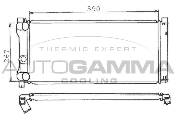 AUTOGAMMA Радиатор, охлаждение двигателя 100290