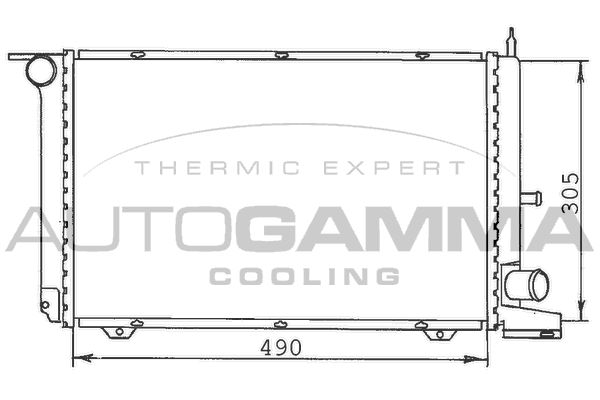 AUTOGAMMA Радиатор, охлаждение двигателя 100343