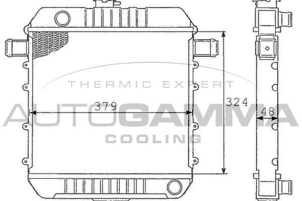 AUTOGAMMA Радиатор, охлаждение двигателя 100653