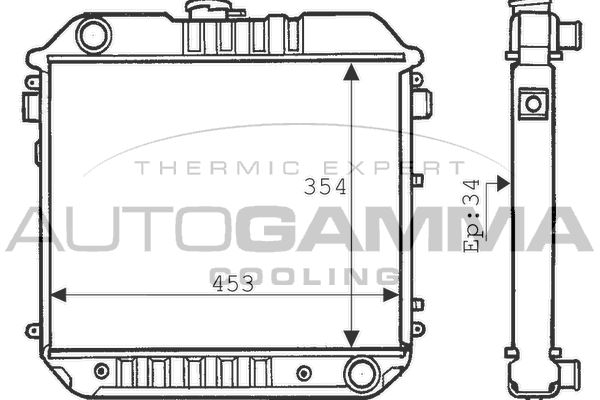 AUTOGAMMA Radiators, Motora dzesēšanas sistēma 100658