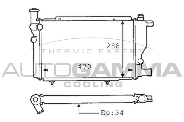 AUTOGAMMA Radiators, Motora dzesēšanas sistēma 100741