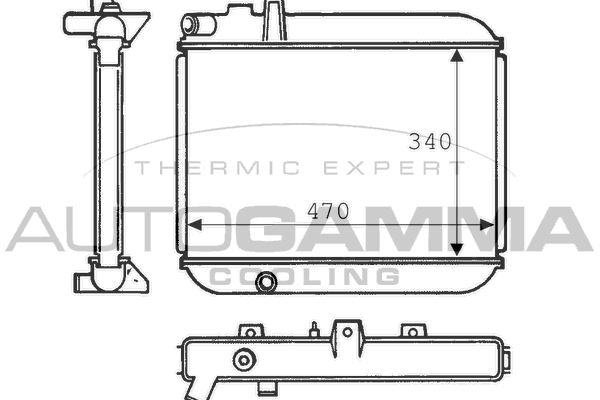 AUTOGAMMA Радиатор, охлаждение двигателя 100748