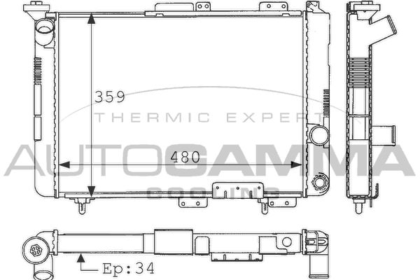 AUTOGAMMA Radiators, Motora dzesēšanas sistēma 100859