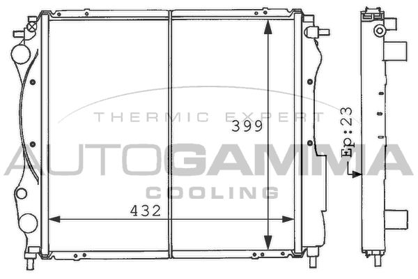 AUTOGAMMA Radiators, Motora dzesēšanas sistēma 100884