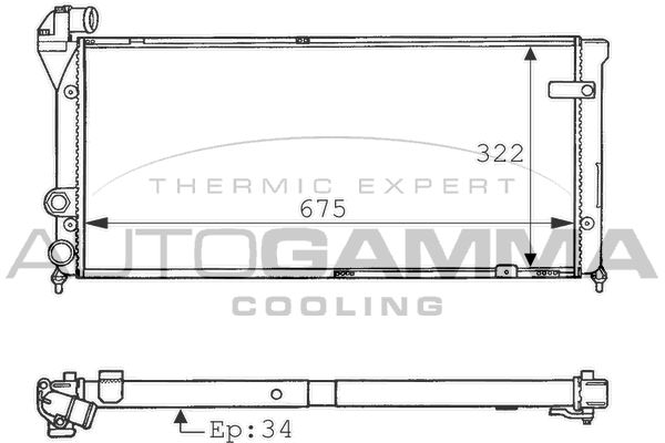 AUTOGAMMA Radiators, Motora dzesēšanas sistēma 100964