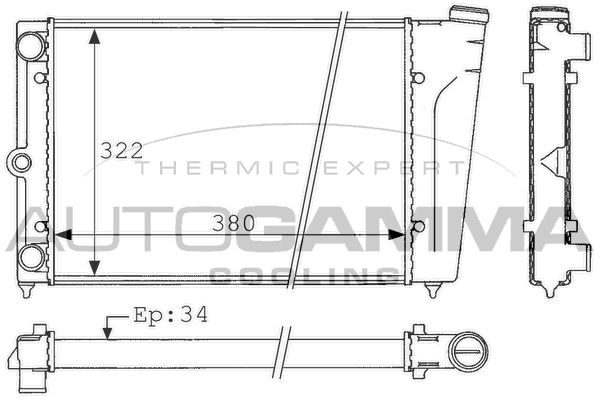 AUTOGAMMA Radiators, Motora dzesēšanas sistēma 101039