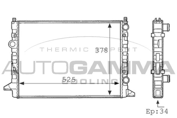 AUTOGAMMA Radiators, Motora dzesēšanas sistēma 101076