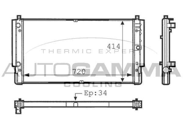 AUTOGAMMA Radiators, Motora dzesēšanas sistēma 101083