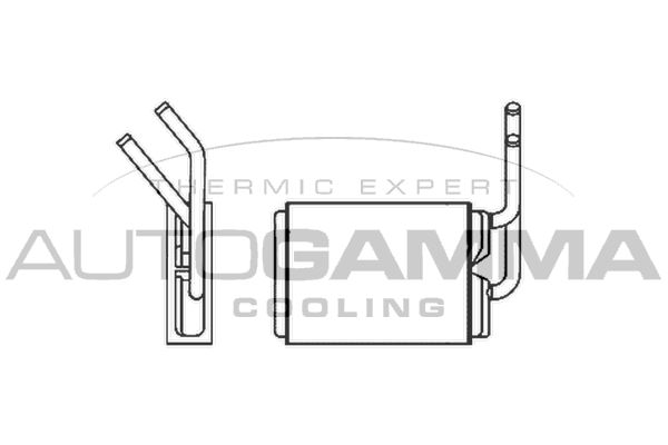 AUTOGAMMA Теплообменник, отопление салона 101978