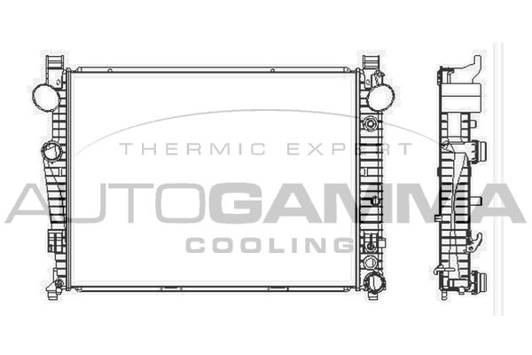 AUTOGAMMA Радиатор, охлаждение двигателя 102168