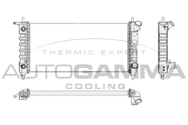 AUTOGAMMA Радиатор, охлаждение двигателя 102224