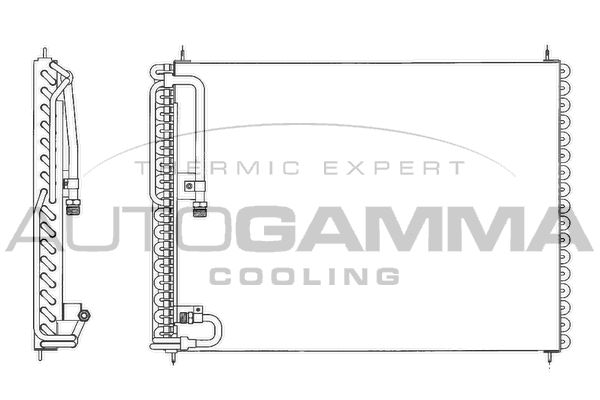 AUTOGAMMA Конденсатор, кондиционер 102828