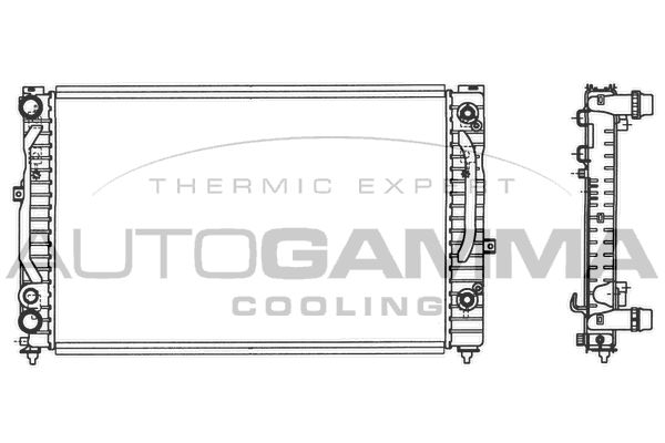AUTOGAMMA Радиатор, охлаждение двигателя 103067