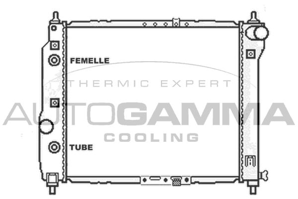 AUTOGAMMA Радиатор, охлаждение двигателя 103839
