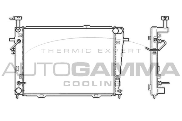 AUTOGAMMA Радиатор, охлаждение двигателя 104012