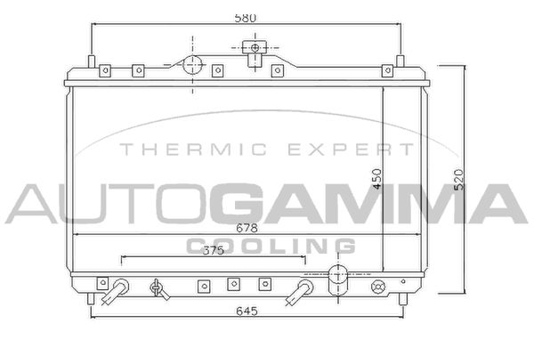 AUTOGAMMA Radiators, Motora dzesēšanas sistēma 104264