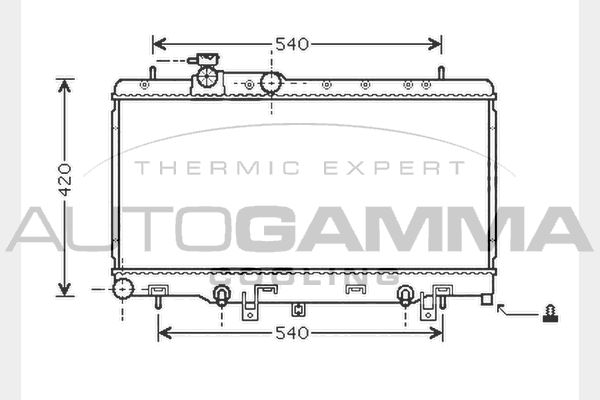 AUTOGAMMA Radiators, Motora dzesēšanas sistēma 104314