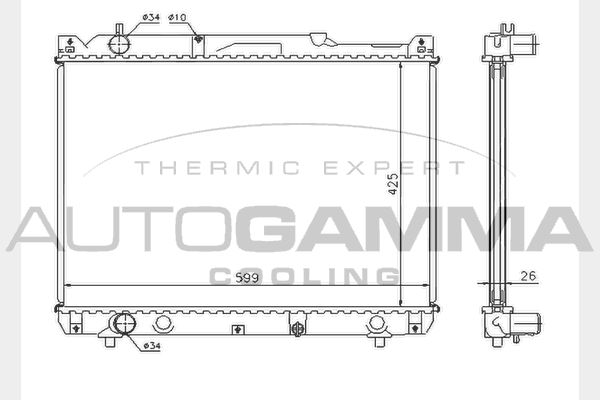 AUTOGAMMA Radiators, Motora dzesēšanas sistēma 104376