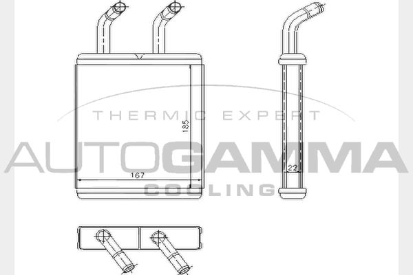 AUTOGAMMA Теплообменник, отопление салона 104388