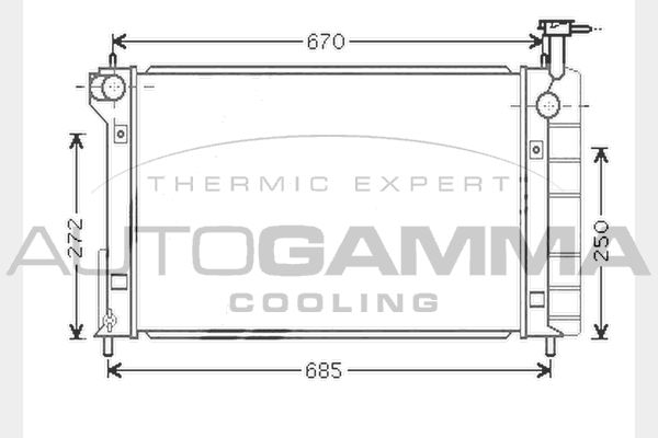 AUTOGAMMA Radiators, Motora dzesēšanas sistēma 104416