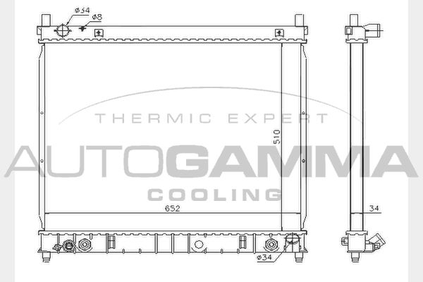 AUTOGAMMA Radiators, Motora dzesēšanas sistēma 104425