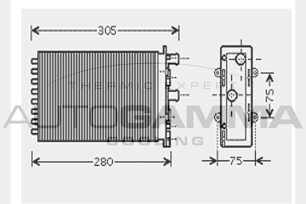 AUTOGAMMA Теплообменник, отопление салона 104429