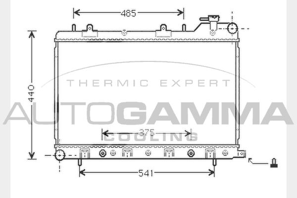 AUTOGAMMA Radiators, Motora dzesēšanas sistēma 104435
