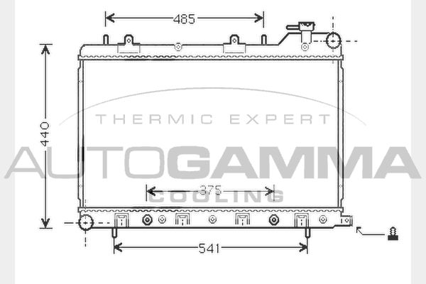 AUTOGAMMA Радиатор, охлаждение двигателя 104435
