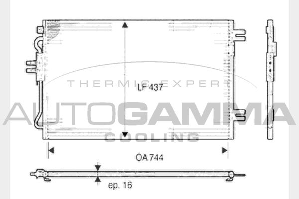 AUTOGAMMA Конденсатор, кондиционер 104451