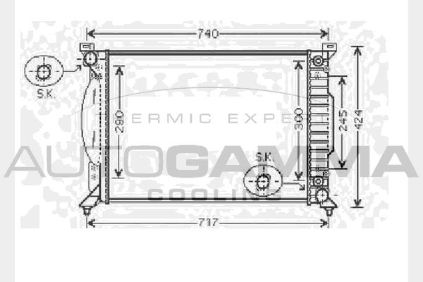 AUTOGAMMA Radiators, Motora dzesēšanas sistēma 104500