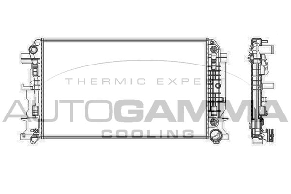 AUTOGAMMA Радиатор, охлаждение двигателя 104533