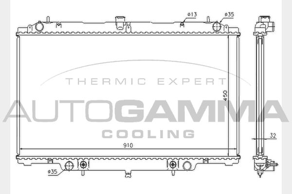 AUTOGAMMA Radiators, Motora dzesēšanas sistēma 104544