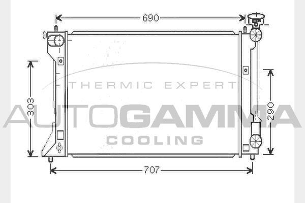 AUTOGAMMA Radiators, Motora dzesēšanas sistēma 104569