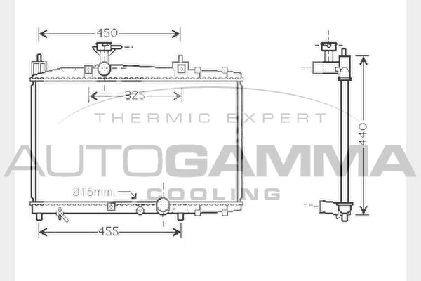 AUTOGAMMA Radiators, Motora dzesēšanas sistēma 104571