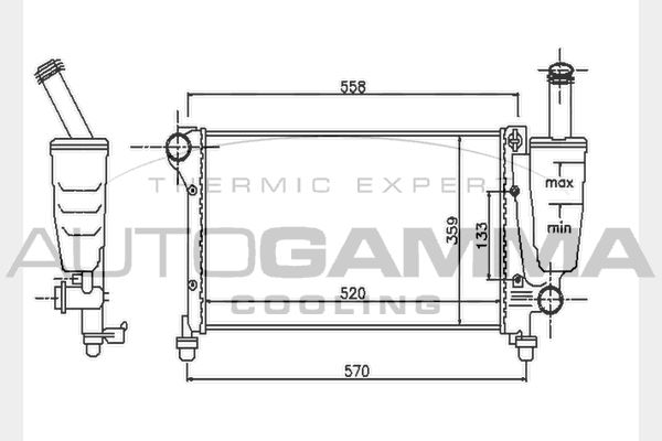 AUTOGAMMA Radiators, Motora dzesēšanas sistēma 104635