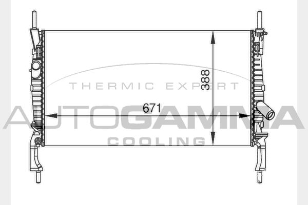 AUTOGAMMA Radiators, Motora dzesēšanas sistēma 104642