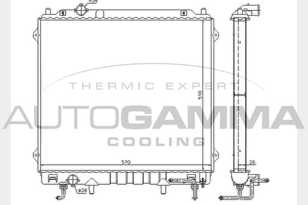 AUTOGAMMA Radiators, Motora dzesēšanas sistēma 104646