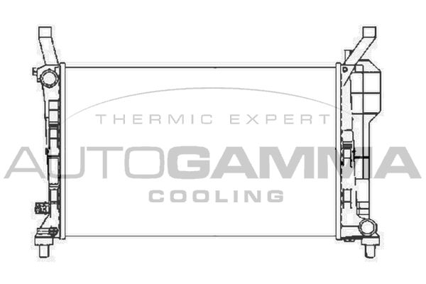 AUTOGAMMA Радиатор, охлаждение двигателя 104684