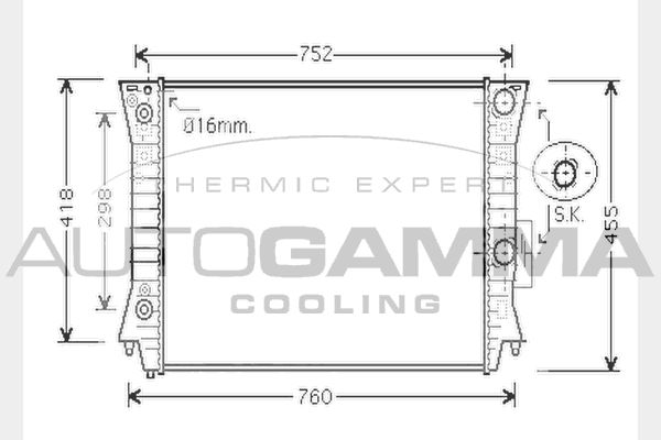 AUTOGAMMA Radiators, Motora dzesēšanas sistēma 104747