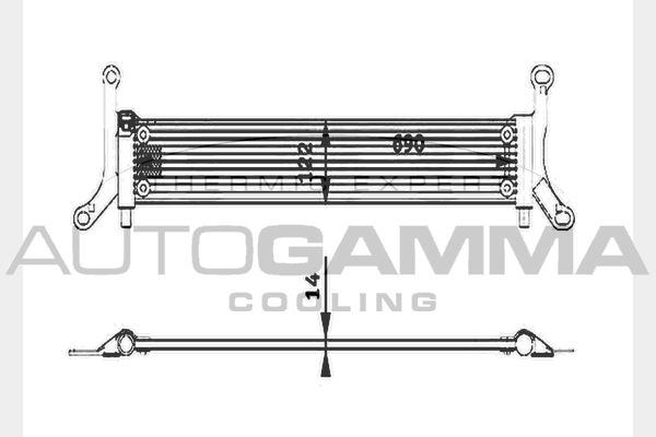 AUTOGAMMA Радиатор, охлаждение двигателя 104750