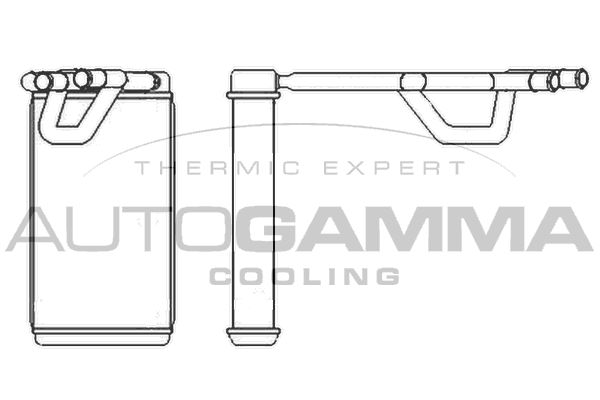 AUTOGAMMA Теплообменник, отопление салона 104822