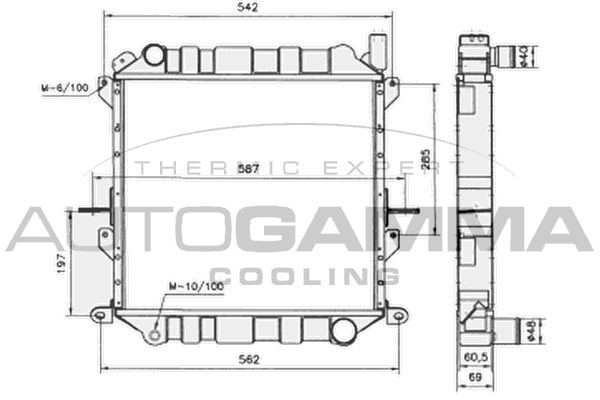 AUTOGAMMA Radiators, Motora dzesēšanas sistēma 104859