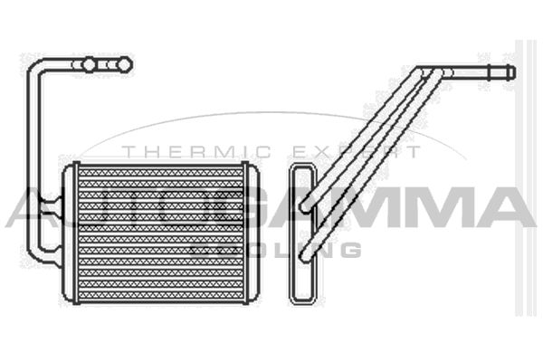 AUTOGAMMA Теплообменник, отопление салона 104875